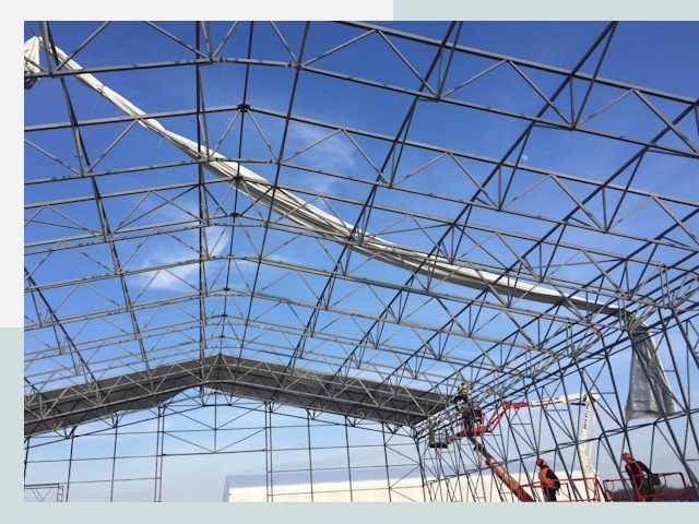 Шатровые ангары от 614 руб. в Лянторе и Тюменской области