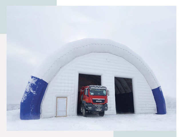 Мобильные ангары в Лянторе