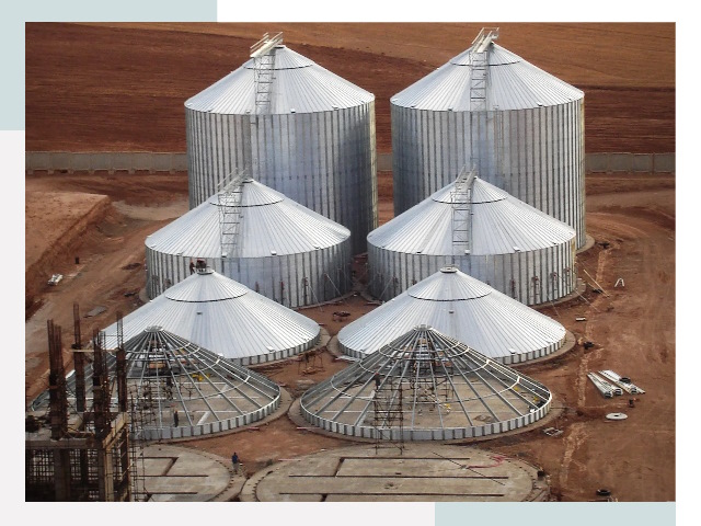 Строительство зерновых силосов в Лянторе