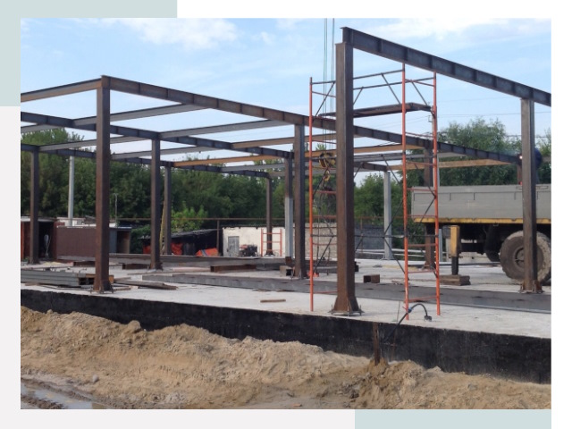 Фундамент для ангаров в Лянторе