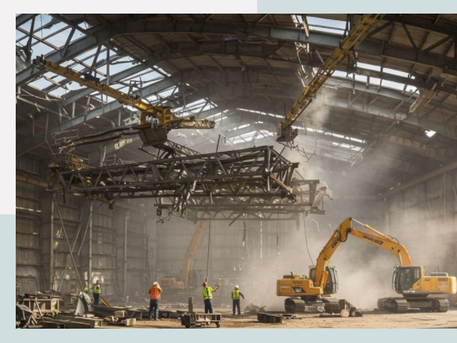 Демонтаж ангаров в Лянторе от 614 руб. за м²